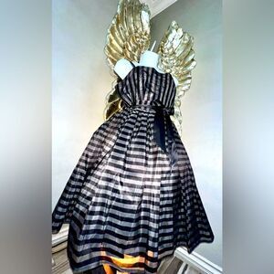 NWT Revival Vintage Jailstripe Silk Dress